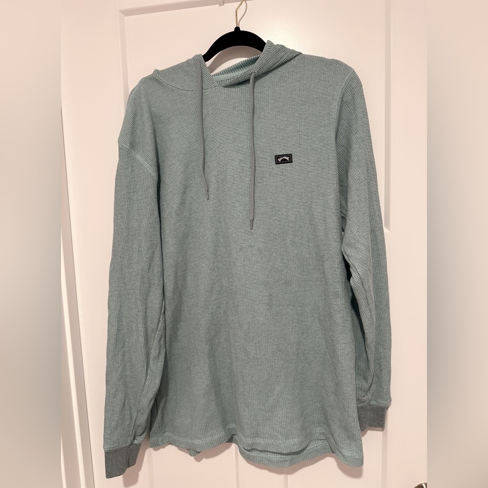 Billabong Men’s Seafoam TShirt Hoodie Waffle